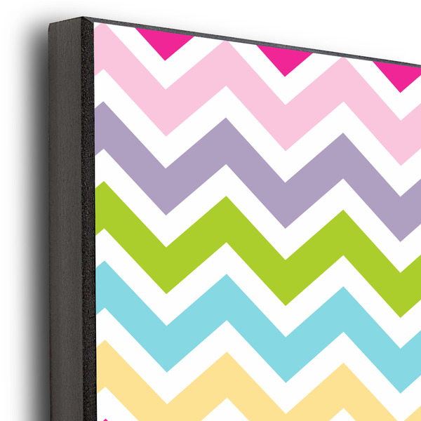 Colorful Chevron 16x20 Wood Print - Closeup