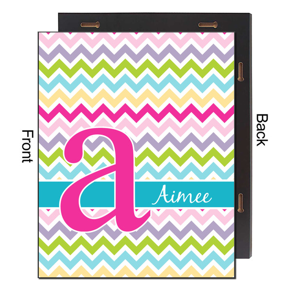Colorful Chevron 16x20 Wood Print - Front & Back View