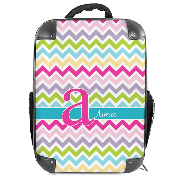 Custom Colorful Chevron 18" Hard Shell Backpack (Personalized)