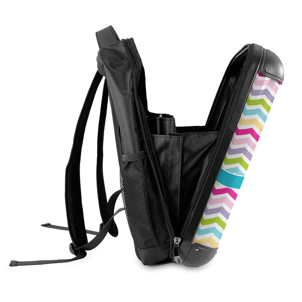 Colorful Chevron 18" Hard Shell Backpacks - SIDE OPEN