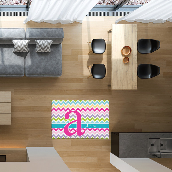 Colorful Chevron 2'x3' Indoor Area Rugs - IN CONTEXT