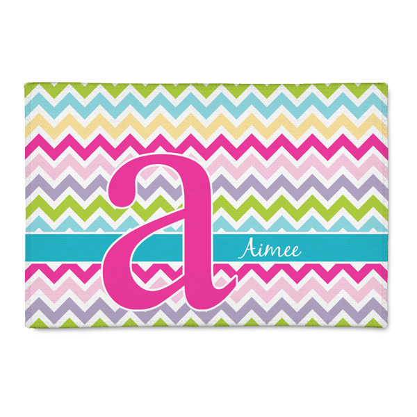 Custom Colorful Chevron 2' x 3' Indoor Area Rug (Personalized)