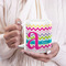 Colorful Chevron 20oz Coffee Mug - LIFESTYLE