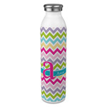 Colorful Chevron 20oz Stainless Steel Water Bottle - Full Print (Personalized)