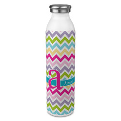 Colorful Chevron 20oz Stainless Steel Water Bottle - Full Print (Personalized)