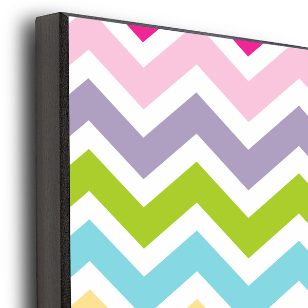Colorful Chevron 20x24 Wood Print - Closeup