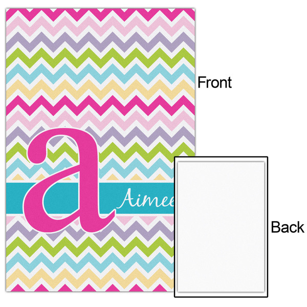 Colorful Chevron 24x36 - Matte Poster - Front & Back