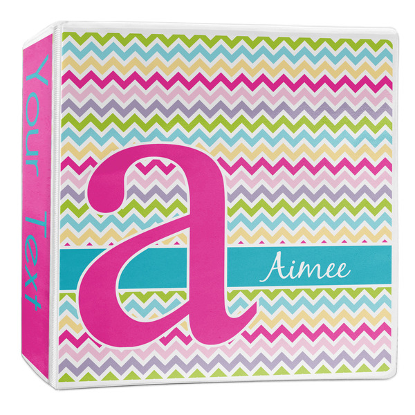 Custom Colorful Chevron 3-Ring Binder - 2 inch (Personalized)