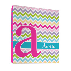 Colorful Chevron 3 Ring Binder - Full Wrap - 1" (Personalized)