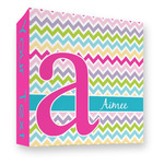 Colorful Chevron 3 Ring Binder - Full Wrap - 3" (Personalized)