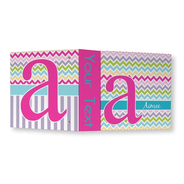 Colorful Chevron 3 Ring Binders - Full Wrap - 3" - OPEN OUTSIDE