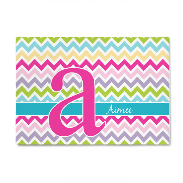 Custom Colorful Chevron 4' x 6' Indoor Area Rug (Personalized)