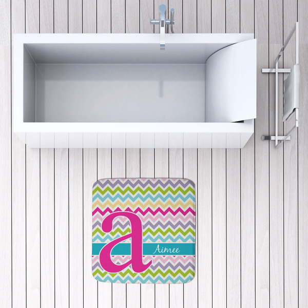 Colorful Chevron 48x48 Foam Memory Mat - LIFESTYLE