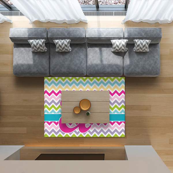 Colorful Chevron 5'x7' Indoor Area Rugs - IN CONTEXT