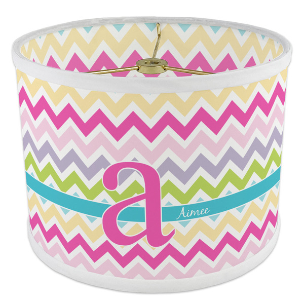 Colorful Chevron 8" Drum Lampshade - ANGLE Poly-Film