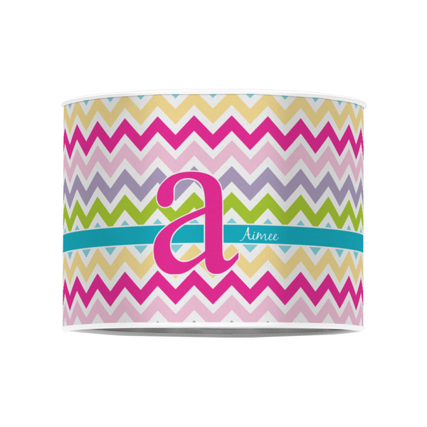 Colorful Chevron 8" Drum Lampshade - FRONT (Poly Film)