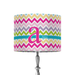 Colorful Chevron 8" Drum Lamp Shade - Fabric (Personalized)