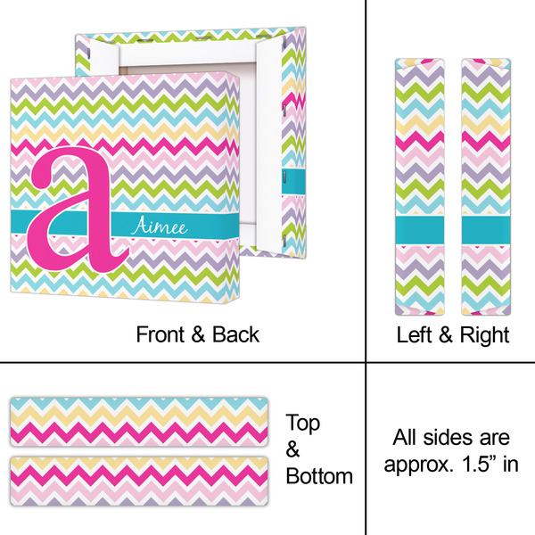 Colorful Chevron 8x8 - Canvas Print - Approval