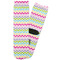 Colorful Chevron Adult Crew Socks - Single Pair - Front and Back
