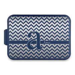 Colorful Chevron Aluminum Baking Pan with Navy Lid (Personalized)