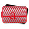 Colorful Chevron Aluminum Baking Pan - Red Lid - FRONT w/lif off
