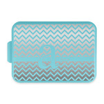 Colorful Chevron Aluminum Baking Pan with Teal Lid (Personalized)