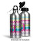 Colorful Chevron Aluminum Water Bottle - Alternate lid options