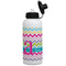 Colorful Chevron Water Bottles - Aluminum - 20 oz - White (Personalized)