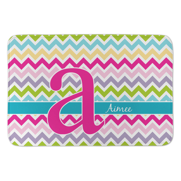 Custom Colorful Chevron Anti-Fatigue Kitchen Mat (Personalized)
