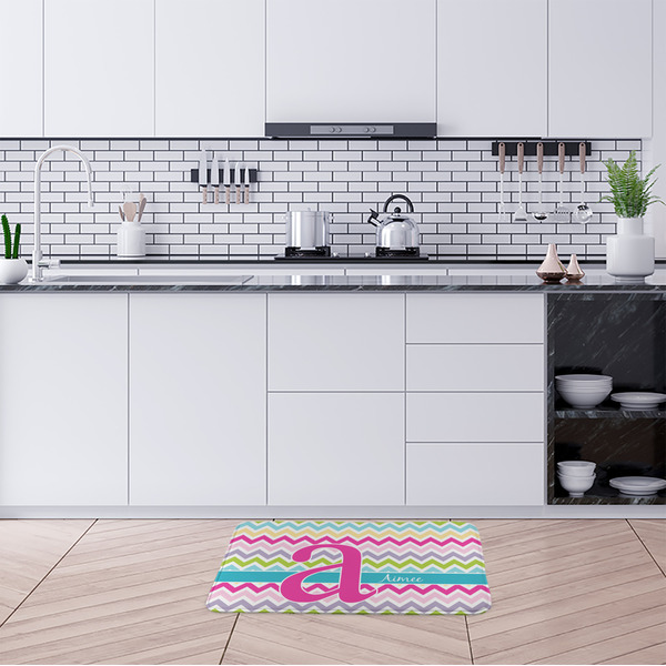 Colorful Chevron Anti-Fatigue Kitchen Mats - LIFESTYLE