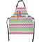 Colorful Chevron Apron With Pockets w/ Name and Initial