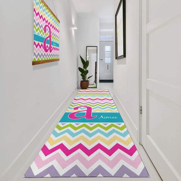 Colorful Chevron Area Rug Sizes - In Context (vertical)