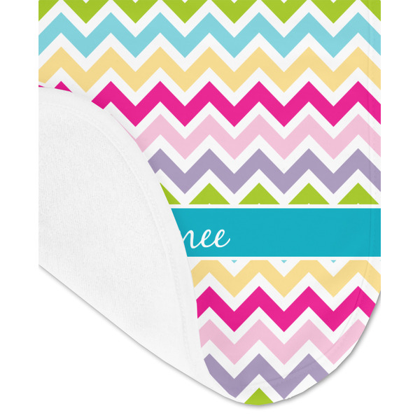 Colorful Chevron Baby Bib - AFT detail