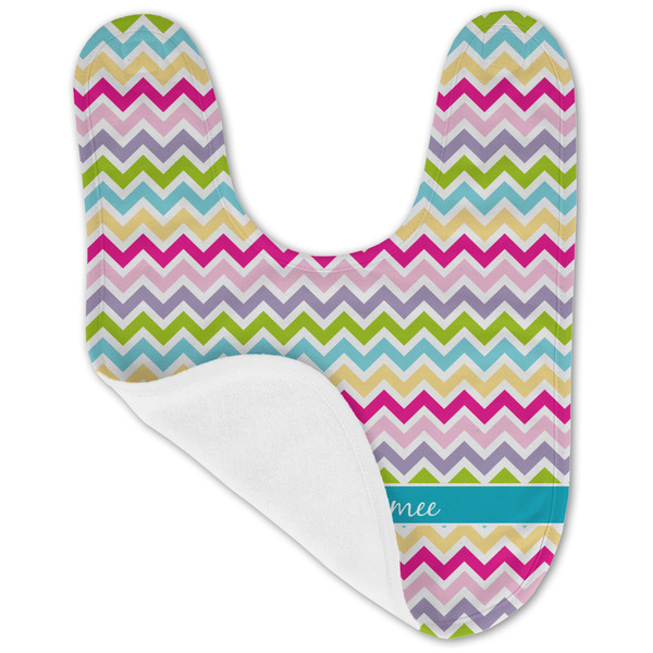 Colorful Chevron Baby Bib - AFT folded