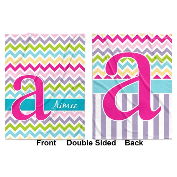 Colorful Chevron Baby Blanket (Double Sided - Printed Front and Back)