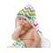 Colorful Chevron Baby Hooded Towel on Child