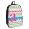 Colorful Chevron Backpack - angled view