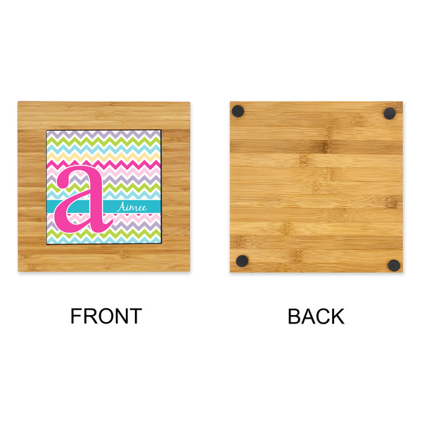 Colorful Chevron Bamboo Trivet with 6" Tile - APPROVAL