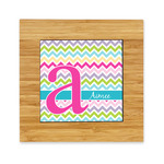 Colorful Chevron Bamboo Trivet with Ceramic Tile Insert (Personalized)