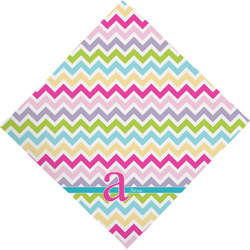 Colorful Chevron Dog Bandana Scarf w/ Name and Initial