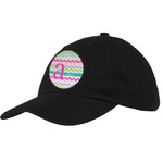 Colorful Chevron Baseball Cap - Black (Personalized)