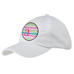 Colorful Chevron Baseball Cap - White (Personalized)