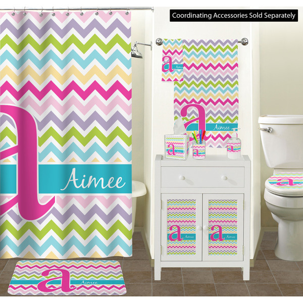 Colorful Chevron Bathroom Scene