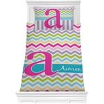 Colorful Chevron Comforter Set - Twin XL (Personalized)