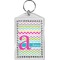 Colorful Chevron Bling Keychain (Personalized)