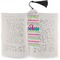 Colorful Chevron Bookmark with tassel - In book