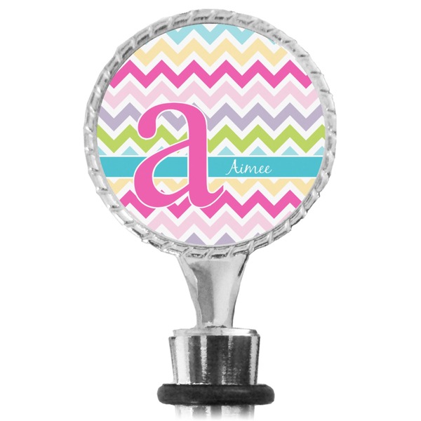 Colorful Chevron Bottle Stopper Main View
