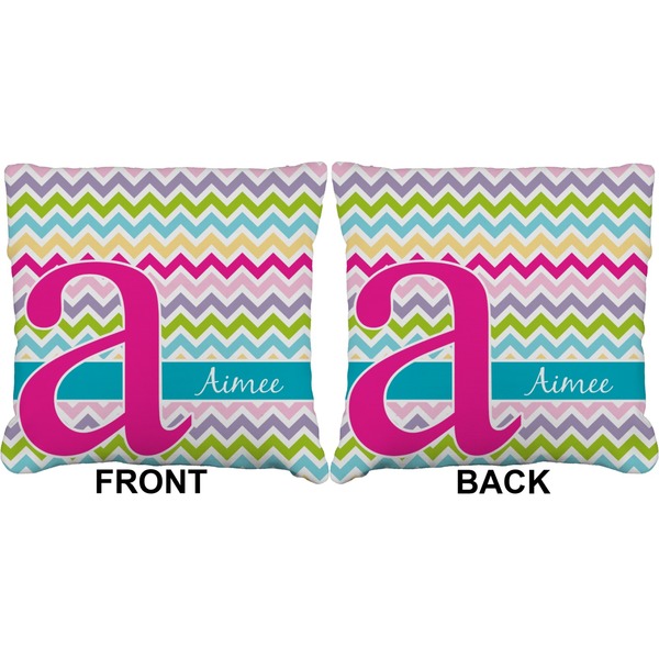 Colorful Chevron Burlap Pillow Approval