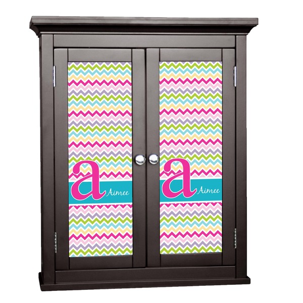 Custom Colorful Chevron Cabinet Decal - XLarge (Personalized)
