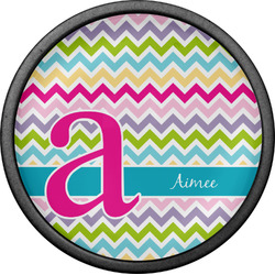 Colorful Chevron Cabinet Knob (Black) (Personalized)